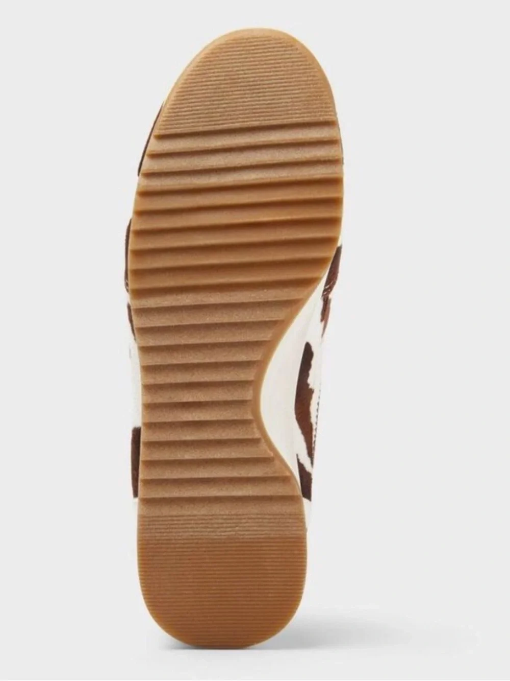 Brown and White Cow print Sneakers